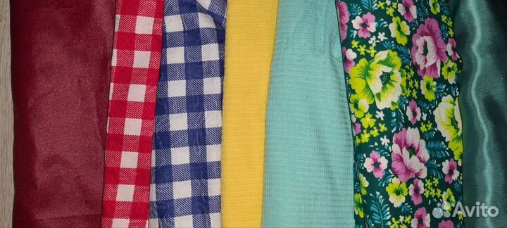 Отрезы ткани костюмная шерсть, сатин, вискоза, х/б