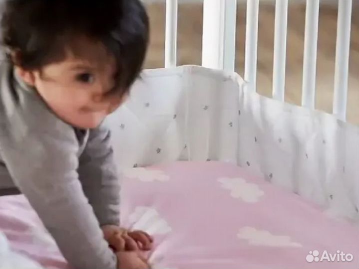 IKEA мягкие бортики для детской кроватки, подушка