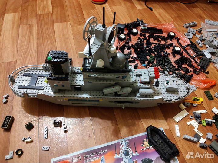 Конструктор аналог Lego военный корабль