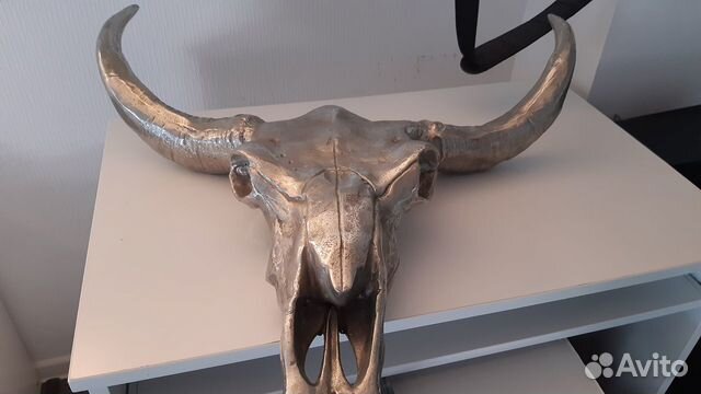 Череп буйвола металлический сплав