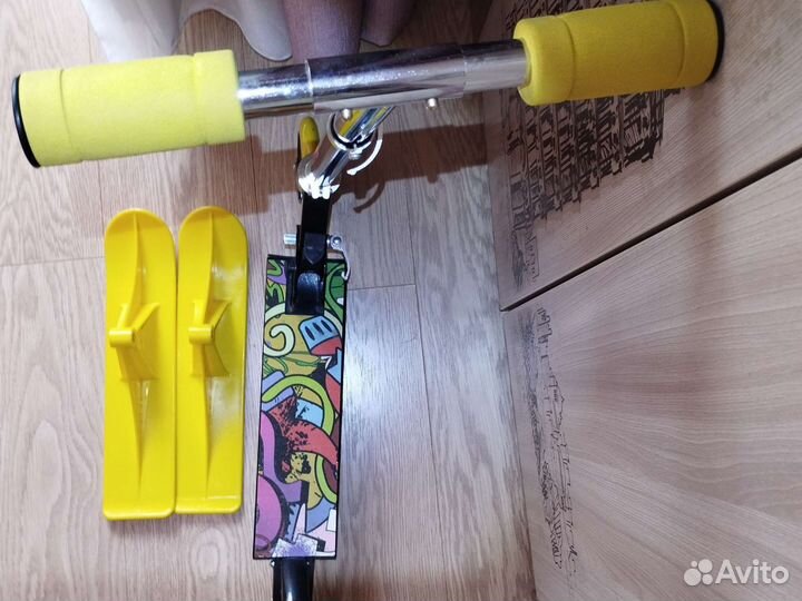 Самокат снегокат 2 в 1