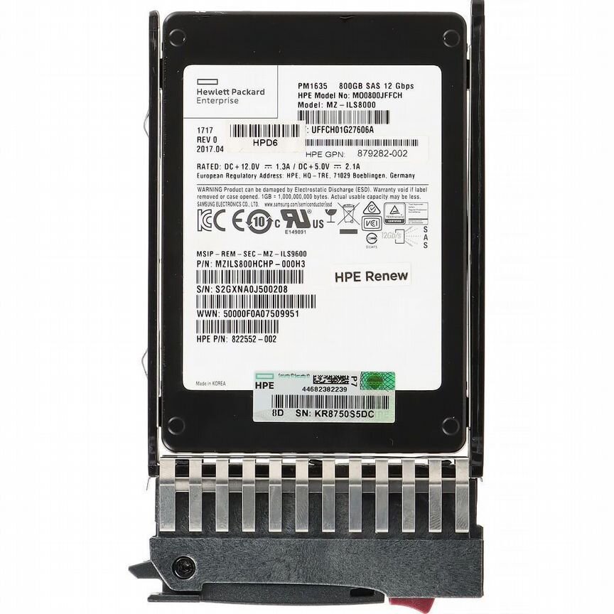 [MO0800JFFCH] Жесткий Диск Hp 800gb Sas 2,5" Ssd Mo0800jffch