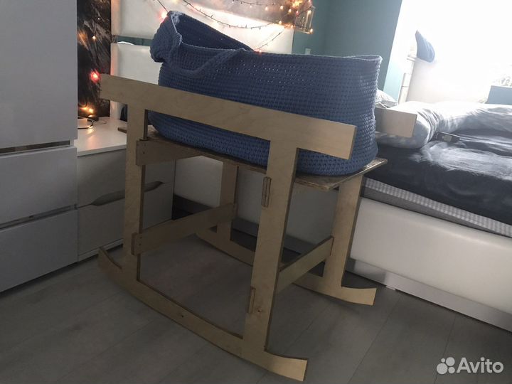 Вязанная люлька+кокон+подставка