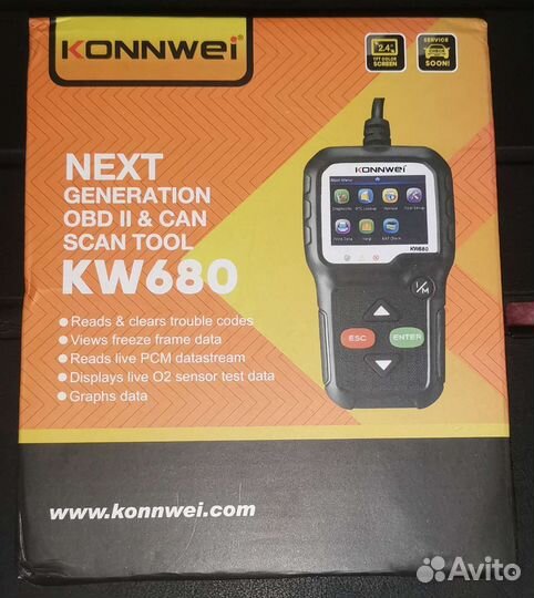 Диагностический сканер konnweii 680. OBD2