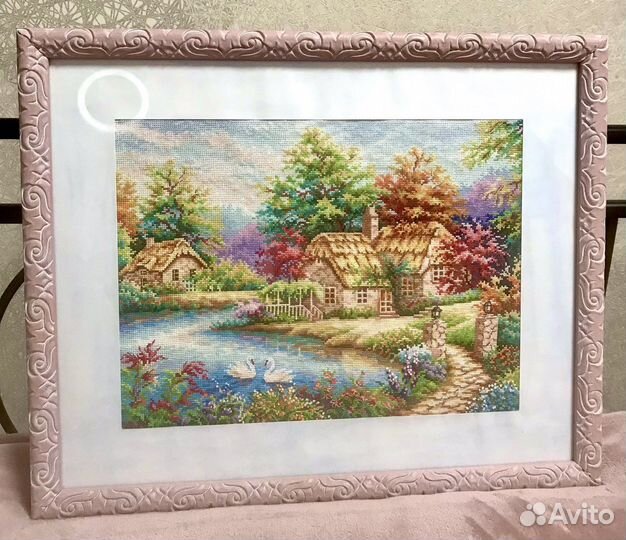 Картина вышивка крестом ручная работа