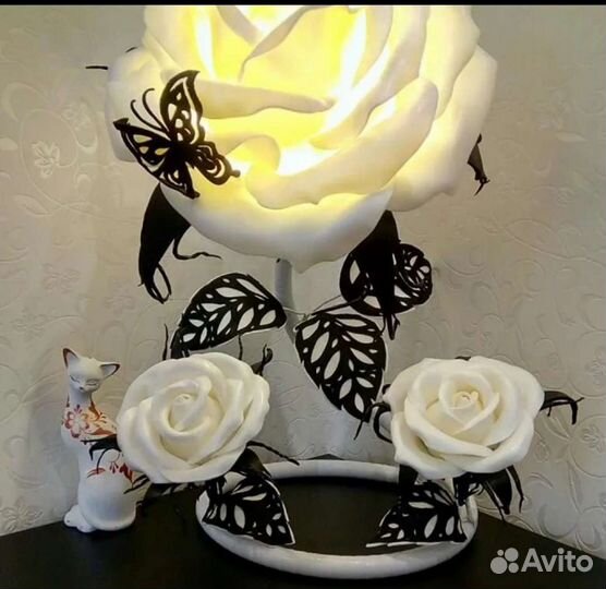 Светильник роза из изолона