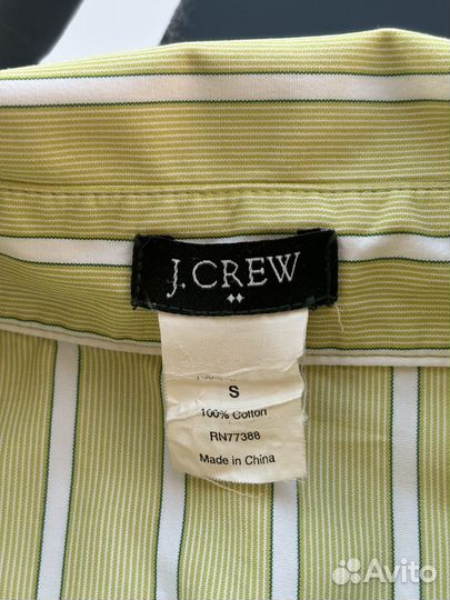 Хлопковая рубашка в полоску J.crew 44 р