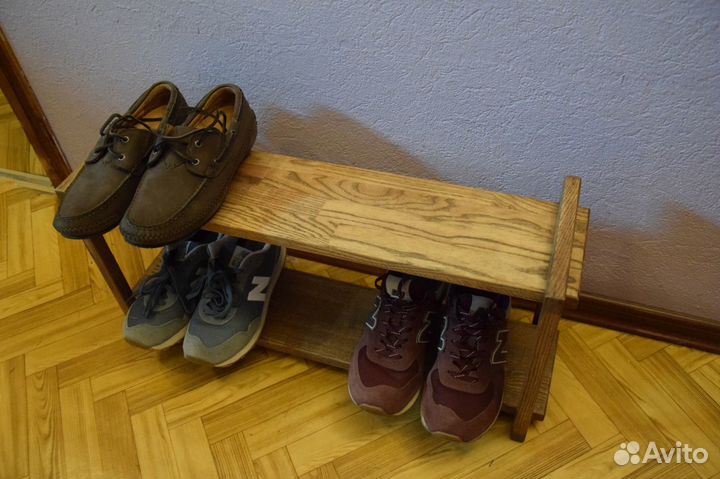 Обувная полка массив ясеня