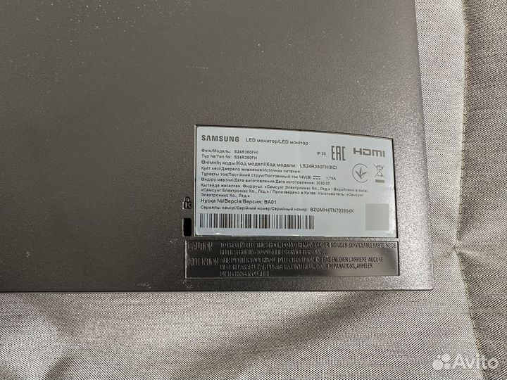 Монитор samsung ls24r350fhixci