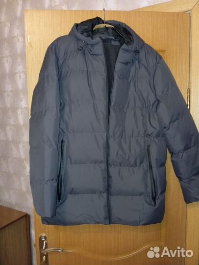 Пуховик зимний мужской длинный 50