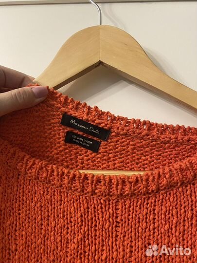 Свитер красно-оранжевый Massimo Dutti, XS