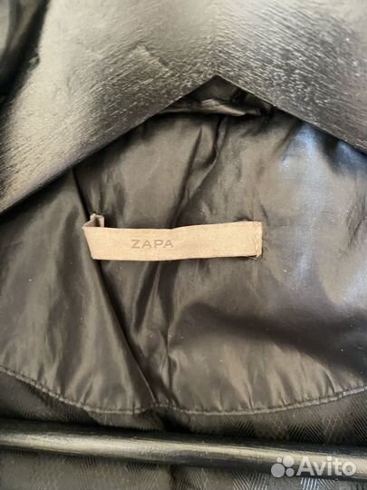 Куртка zara женская черная полиэстер