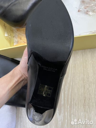 Сапоги кожаные женские