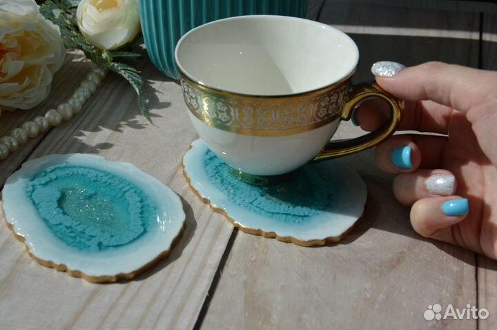 Подстаканники из эпоксидной смолы