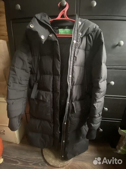 Пуховик зимний на юношу молодежный Benetton