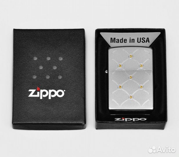 Зажигалка Zippo 205 Metal Dots Оригинал Новая