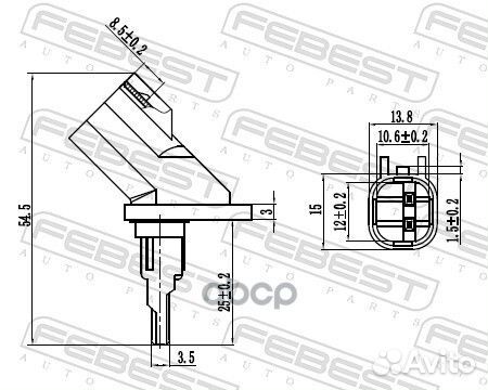 Датчик abs перед/зад прав/лев 21606006 Febest
