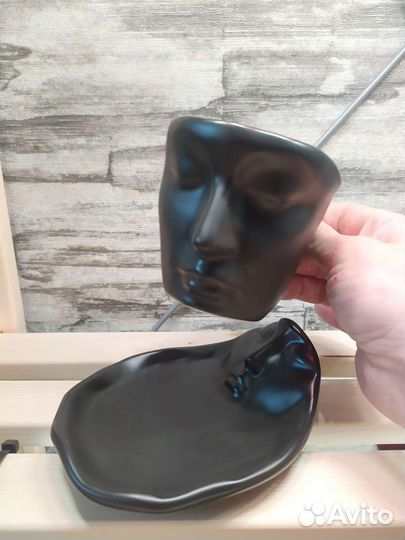 Креативная кружка с блюдцем