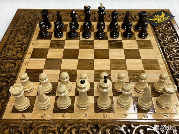 Шахматы нарды шашки 3 в 1 размер 50 см