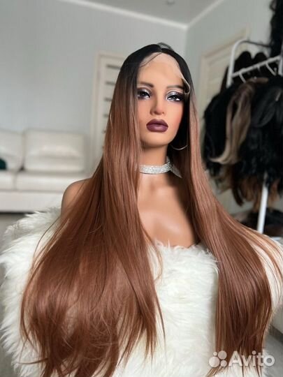 Парик русый прямой 100см