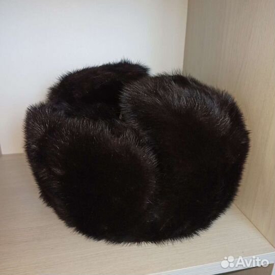 Норковая шапка мужская ушанка