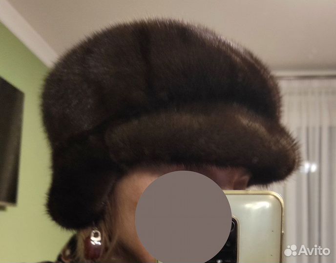 Шапка норковая новая женская