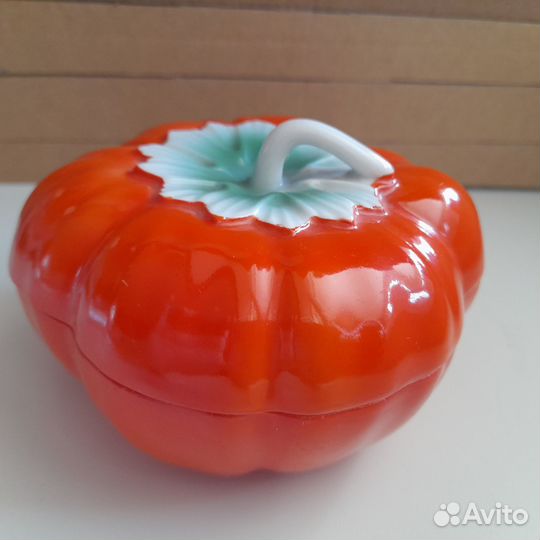Тыква, вазочка/масленка/шкатулка, фарфор, дфз Верб