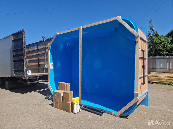 Бассейн из пластика 3х4х1,5