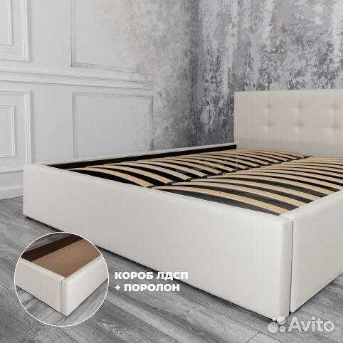 Кровать 180х200 белая Роза