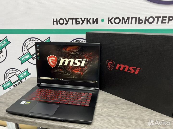 Новый MSI i5-10200H 8Gb RTX 3060 144Hz SSD 512Gb