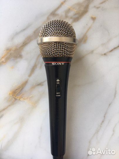 Позолоченный микрофон sony для караоке