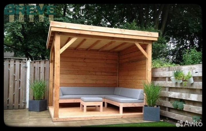 Беседка,Навес, Пристрой к дому