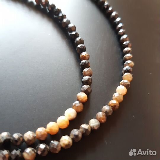 Бусы-чокер, сапфир