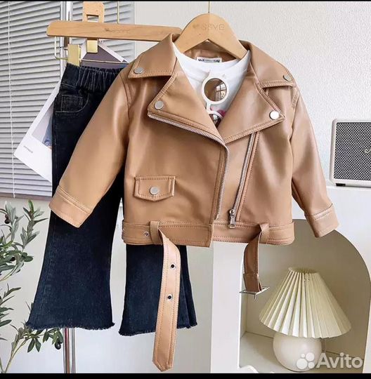 Кожаная куртка косуха детская