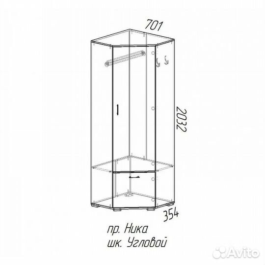 Шкаф угловой