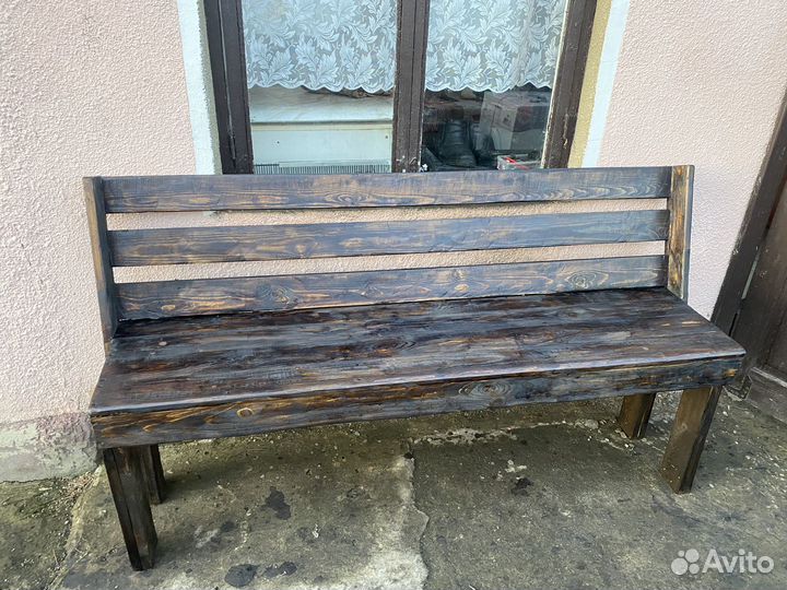 Скамейка уличная со спинкой