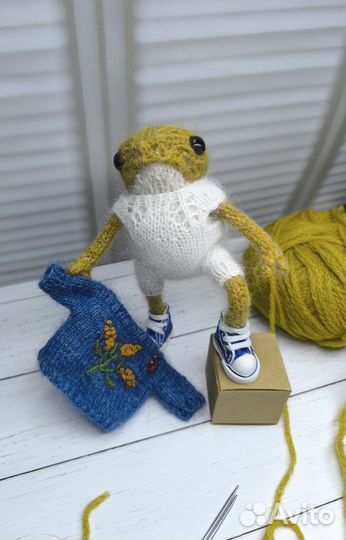 Лягушка Жаба вязаная из пинтереста