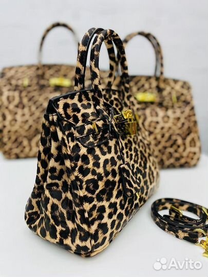 Cумка женская hermes birkin leopard