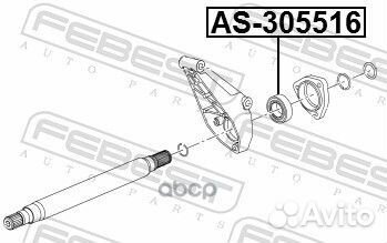 Подшипник приводного вала 30X55X16.5 opel astra