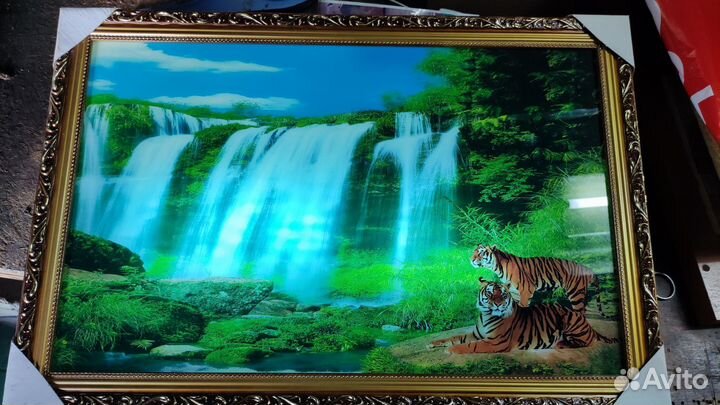 Картина водопад с подсветкой и звуком