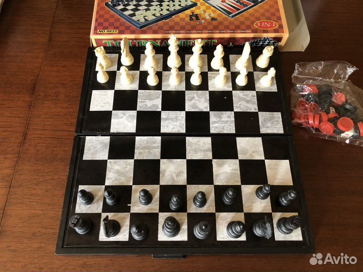 Шахматы нарды шашки 3 в 1