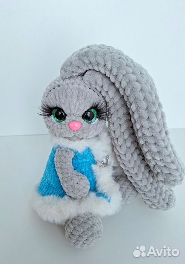 Вязаный заяц. Игрушка заяц ручной работы