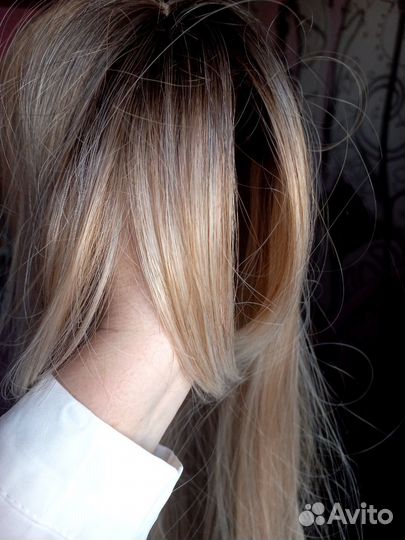 Накладка для волос новая омбре блонд бронь