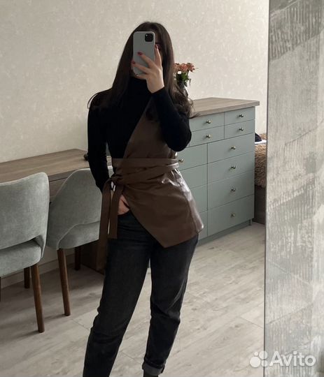 Жилет женский на 1 плечо / пояс ассиметричный L