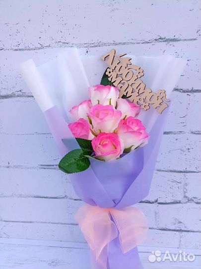 Букеты из мыльных роз