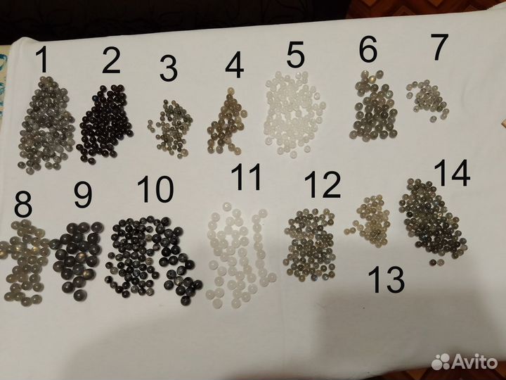 Бусины лунный камень лабрадорит