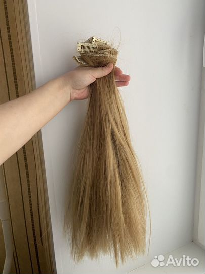 Волосы на заколках натуральные