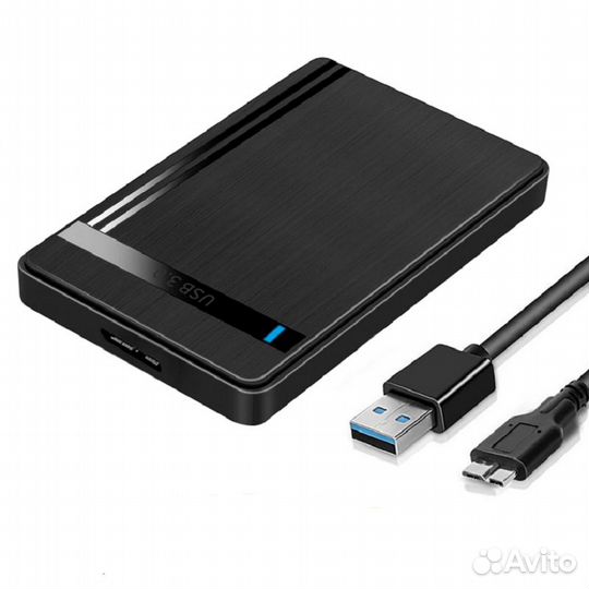 Внешний корпус для HDD/SSD, USB 3.0, SATA, пластик