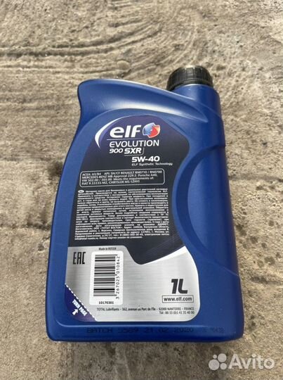 Масло моторное elf evolution 900 sxr 5w 40