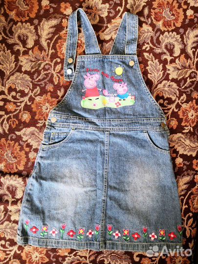 Джинсовый сарафан р110-116